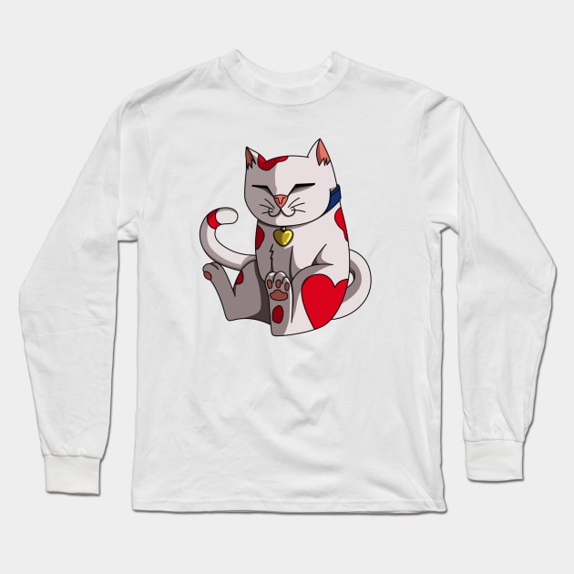 Bicolor Kitty Long Sleeve T-Shirt by Atzy